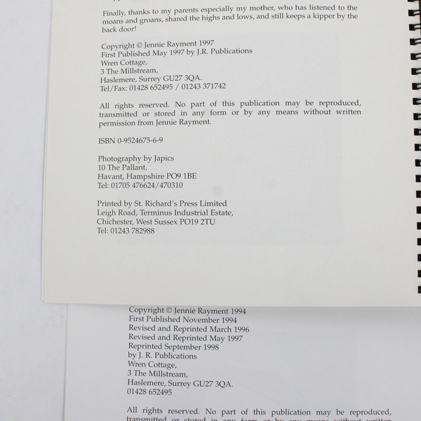 Lot of 2 Jennie Rayment Craft Books 1997 & 1998 Spiral Bound Paperback