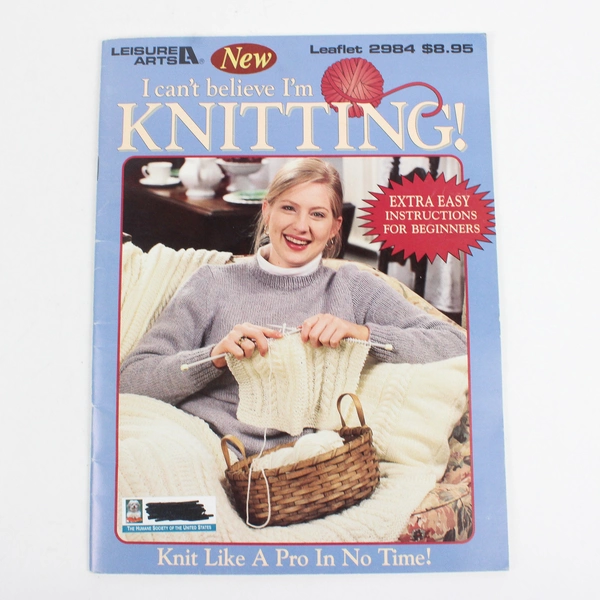 Lot of 3 Leisure Arts Craft Knitting Leaflets #476 621 2984 1986-1997
