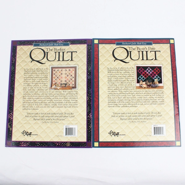 Lot of 2 Jean Wells Patchwork Quilts Made Easy Books 1994 Paperback