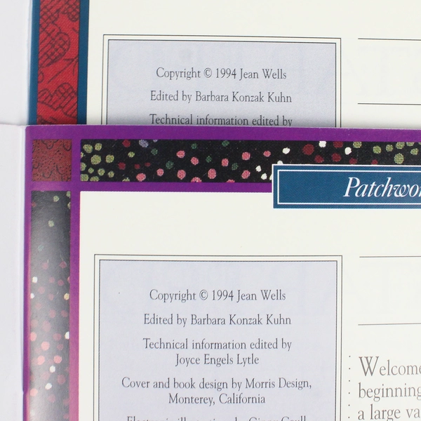 Lot of 2 Jean Wells Patchwork Quilts Made Easy Books 1994 Paperback