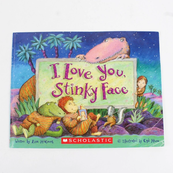 Lot 4 Children's Books Look for Helpers, Five Little Monkeys, I Love You Stinky