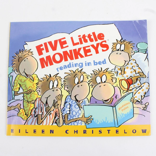 Lot 4 Children's Books Look for Helpers, Five Little Monkeys, I Love You Stinky