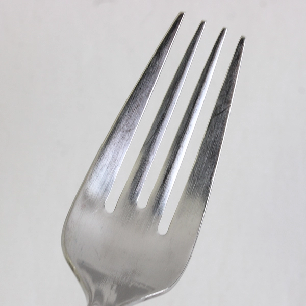 Lot of 7 Retroneu Silhouette Pattern Stainless Salad Forks 7.25 Inches Satin Fin