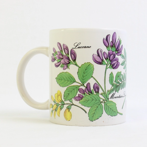 Unmarked Wildflower Design Ceramic Coffee Mug
