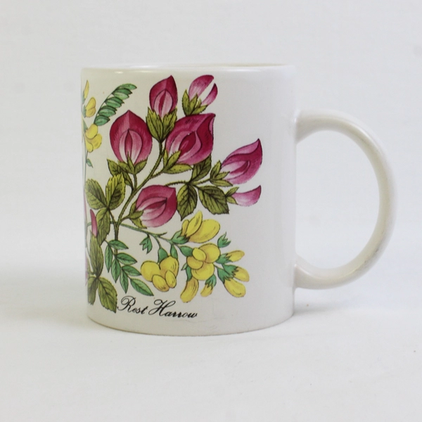 Unmarked Wildflower Design Ceramic Coffee Mug