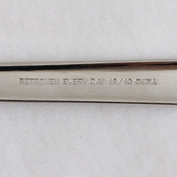 Retroneu Xena Frost Pattern 18/10 Stainless Steel Large Serving Spoon 8.75 Inch