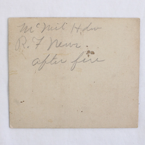 Antique 1895 Fire Mounted Photo Rock Falls IL Whiteside County 3" x 3.75"