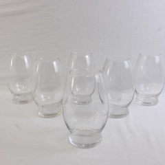 Lot Of 6 Matching Unbranded Clear Mario Glass Vases Terrariums Craft Decor 7.25"