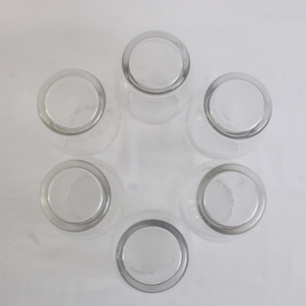 Lot Of 6 Matching Unbranded Clear Mario Glass Vases Terrariums Craft Decor 7.25"