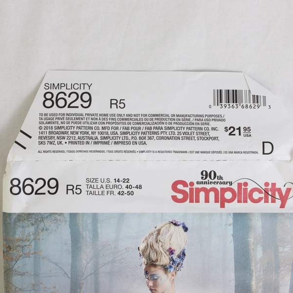 Simplicity Firefly Path 8629 Dress Costume Women's Size R5 (14-22) 2018