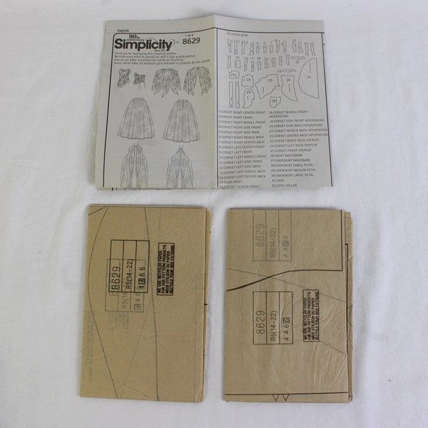 Simplicity Firefly Path 8629 Dress Costume Women's Size R5 (14-22) 2018