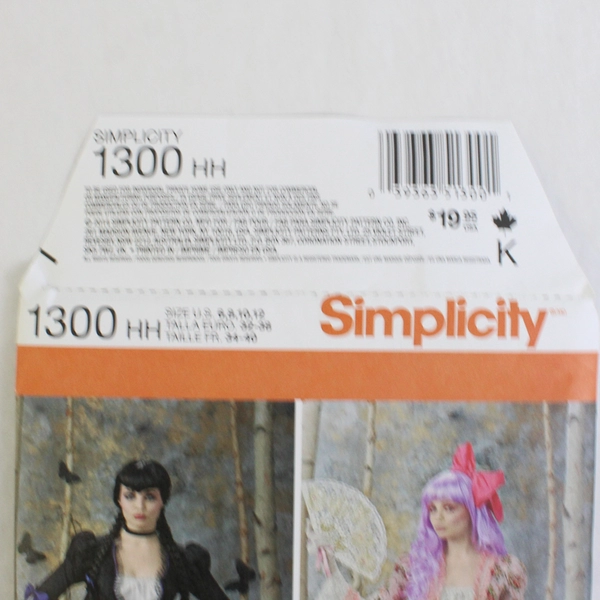 Simplicity Krescent Costumes 1300 Lolita Style Women's Size HH (6, 8, 10, 12)