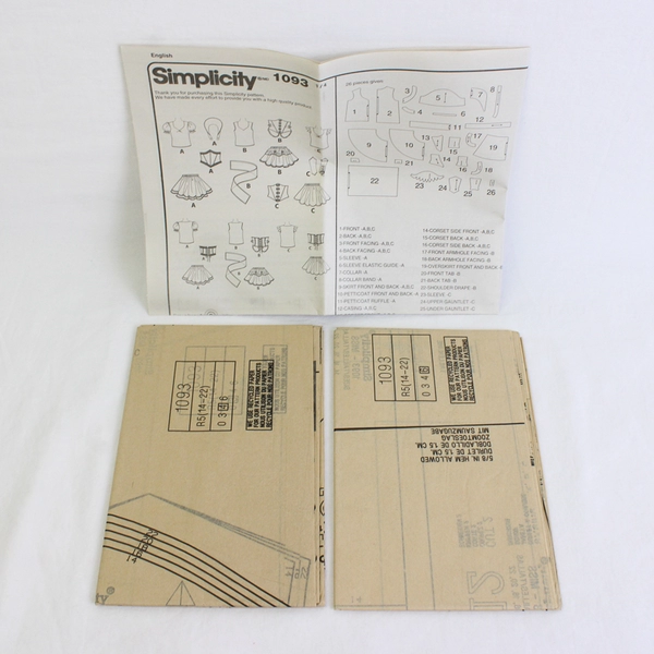 Simplicity Andrea Schewe 1093 Fairy Tale Costumes Women's Size R5 (14-22)