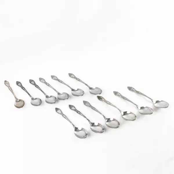 Set of 12 Oneida Galveston Stainless Place/Oval Soup Spoons 6.75" 