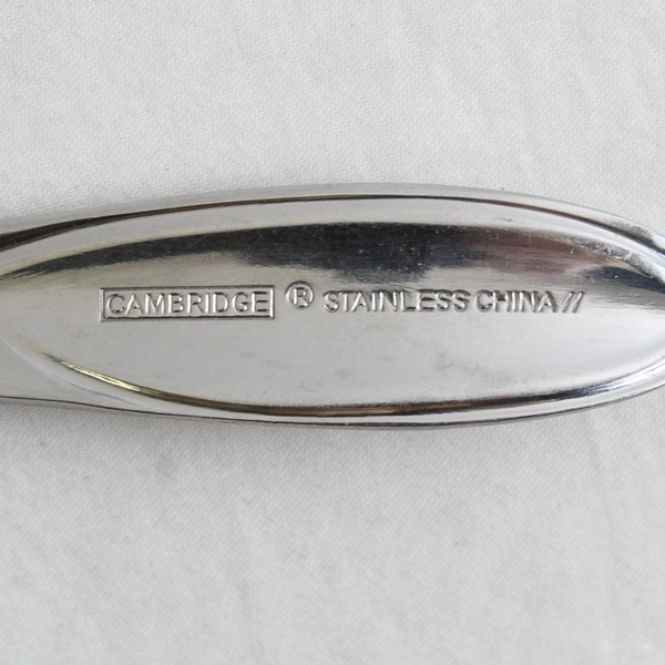 Set of 6 Cambridge Silver Gabriella Sand Pattern Teaspoons Stainless 6.88"