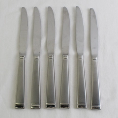 Set of 6 Oneida Silver Frost Pattern Dinner Knives 9.75" Long