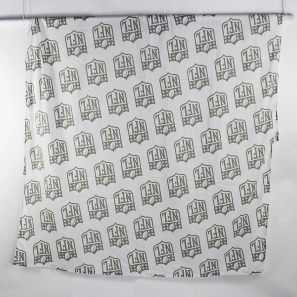 Lot Of 2 Northwest Gray/White Twin Flat Sheets 'NFL' Football & 'Go Team'