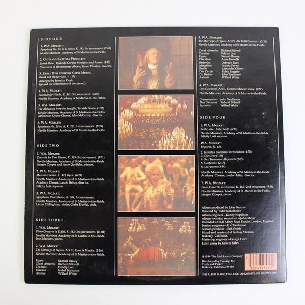 Amadeus Soundtrack Vinyl 2 Rec. Set Promotion WAM-1791 Fantasy Records 12" 1984