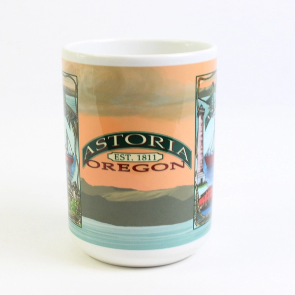 Orca Coatings Astoria Oregon Scenic Coffee Cup Mug 12oz Collectible
