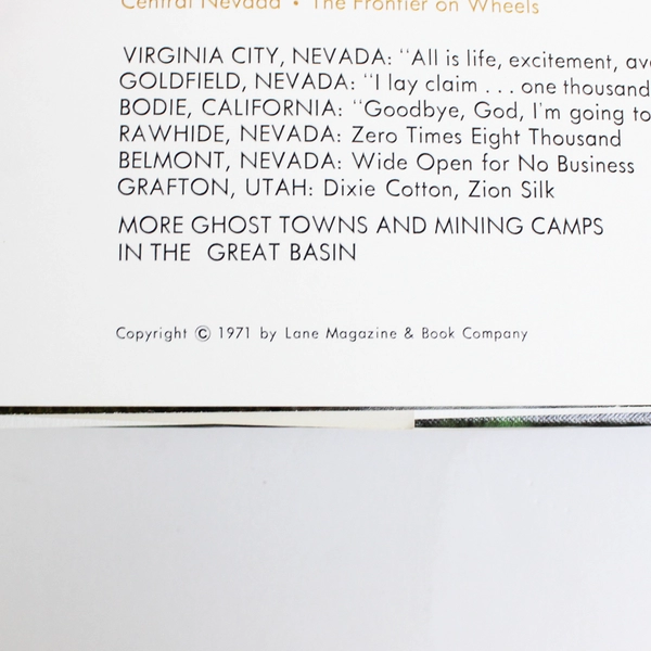 A Sunset Pictorial Ghost Towns Of The West By William Carter (1971, Hardcover)