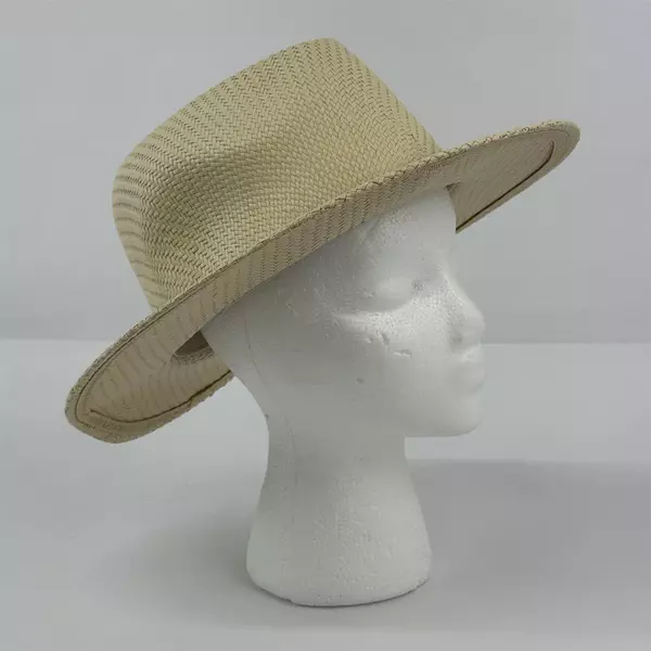 Handmade Men's 100% Genuine Toquilla Straw Hat Leather Band Made in Ecuador Sz L