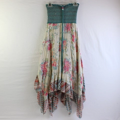 American Rag Cie Multicolor Smocked Resort Halter Dress Women's Size Small