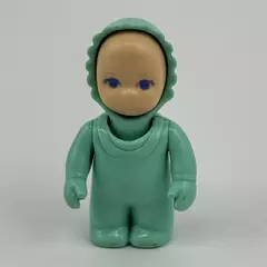 Vintage 1990s Little Tykes Dollhouse Baby W/ Green Clothes Blue Eyes USA