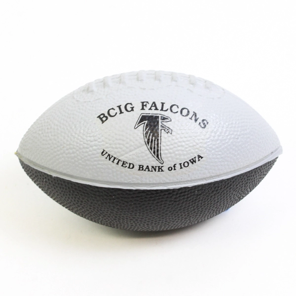 United Bank of Iowa Mini Soft 6" Football BCIG Falcons Gray / Black 
