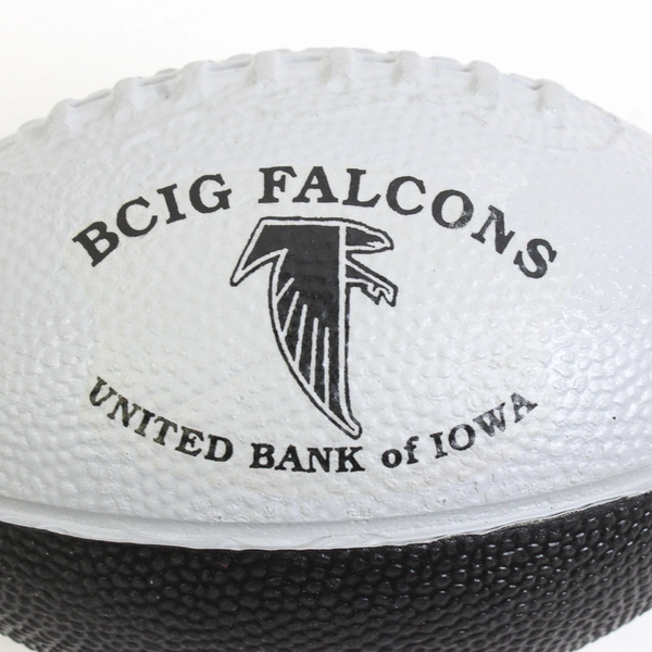United Bank of Iowa Mini Soft 6" Football BCIG Falcons Gray / Black 