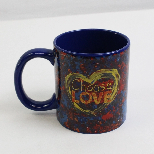 Choose Love Coffee Mug Penzeys Spices 12 oz Ceramic Colorful Voting Original Box