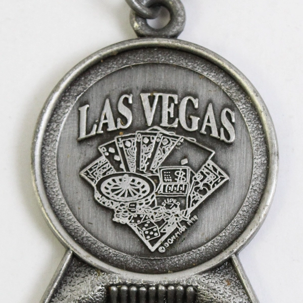 Las Vegas Bottle Opener Beer Soda 6” Pewter with Key Rings