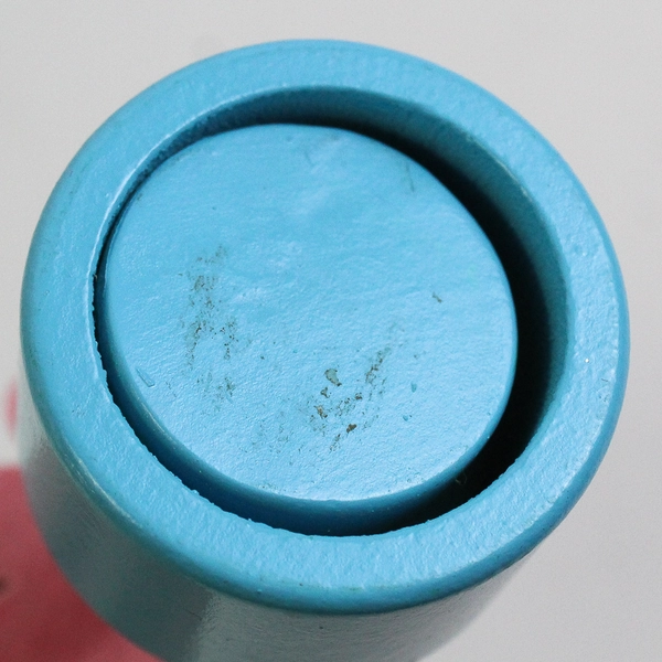 Vintage Ballerina Pink Dress Wooden Push Up Puppet Toy