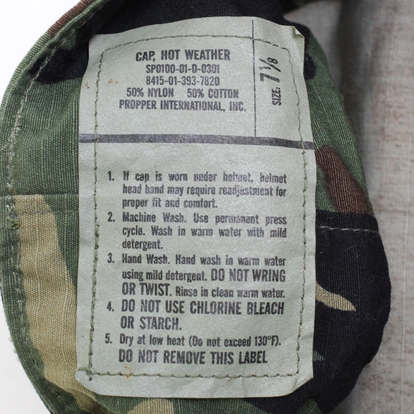 Propper Hat 7 1/8 Camouflage Ripstop Fitted Hot Weather Woodland Camo Military