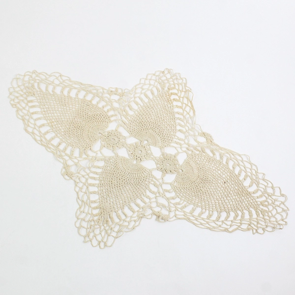 Lot of 3 Vintage Hand Crocheted Table Doilies 1 - 20" x 12" and 2 - 15" x 10"