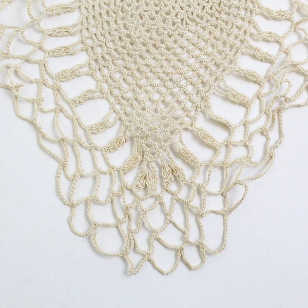 Lot of 3 Vintage Hand Crocheted Table Doilies 1 - 20" x 12" and 2 - 15" x 10"