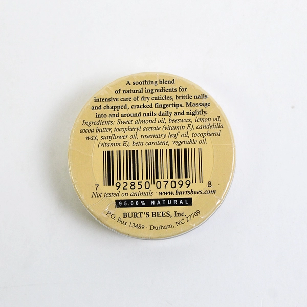 Burt's Bees Lemon Butter Cuticle Cream Nourishes Nails Softens Dry Cuticles NEW