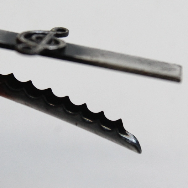 Vintage Silver-Tone Music Note Treble Clef Symbol 1 Tie Bar Clip Clasp 