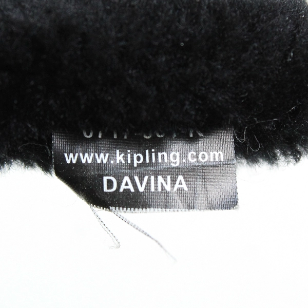 Kipling DAVINA Black Plush Gorilla Keychain – Soft Monkey Bag Charm 6" x 1.75"
