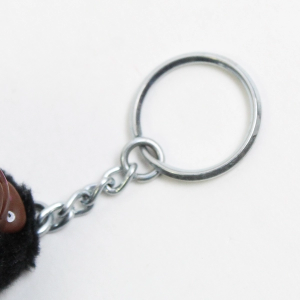Kipling DAVINA Black Plush Gorilla Keychain – Soft Monkey Bag Charm 6" x 1.75"