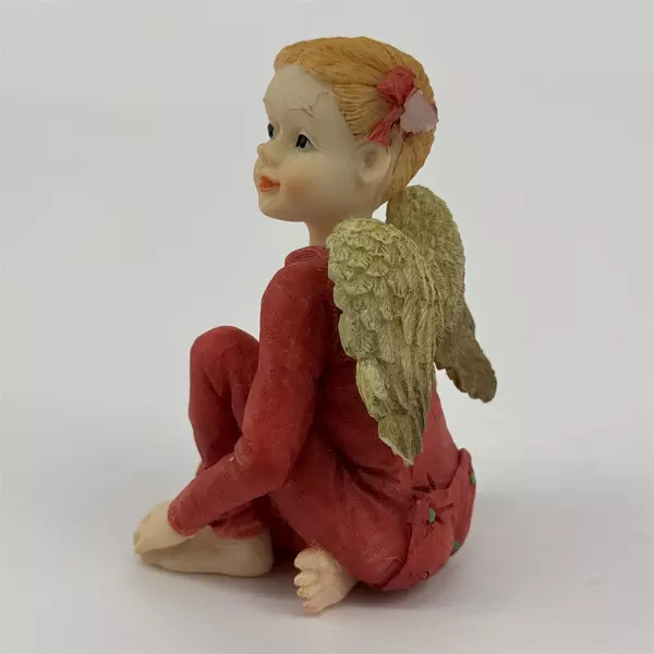 Susan Sue Lordi Angel Wing Figurine 4” Christmas Red Pajama House of Lloyd Girl