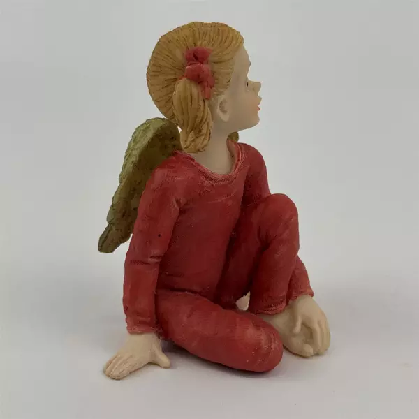 Susan Sue Lordi Angel Wing Figurine 4” Christmas Red Pajama House of Lloyd Girl