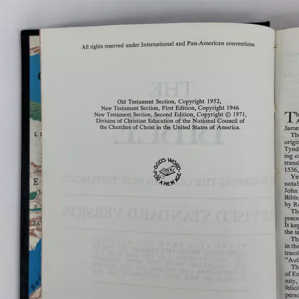 The Bible Revised Standard Old & New Testament American Bible Society 1971