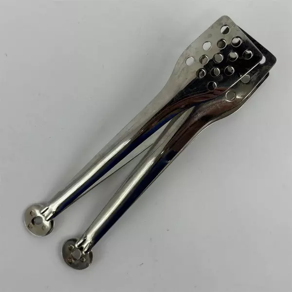 Lot of 2 Norpro Stainless Steel Serving Tongs with Straining Holes