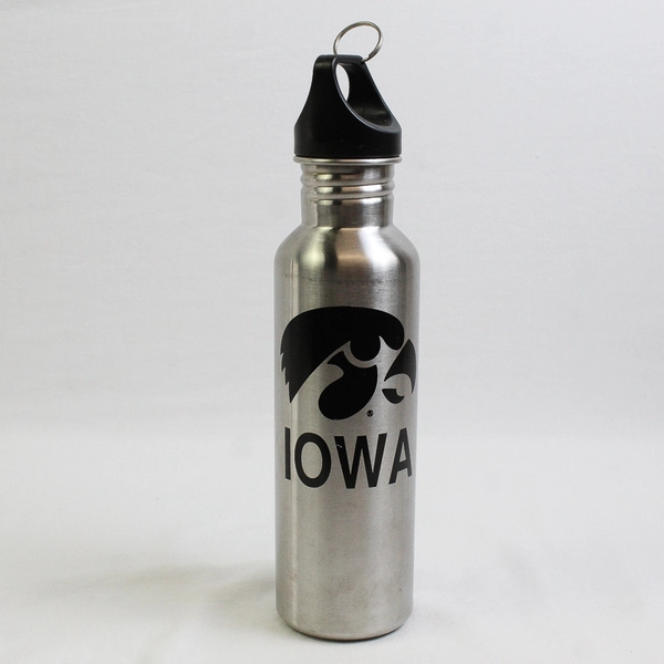UIOWA Iowa Hawkeye Football Stainless Steel Water Bottle Twist Top 11.25" Tall