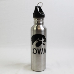 UIOWA Iowa Hawkeye Football Stainless Steel Water Bottle Twist Top 11.25" Tall