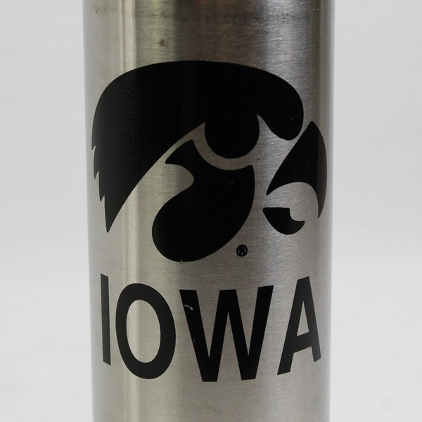 UIOWA Iowa Hawkeye Football Stainless Steel Water Bottle Twist Top 11.25" Tall