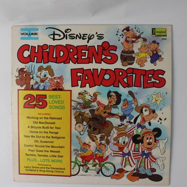 Vintage Disney's Children's Favorite Songs Vol 1 Vinyl LP, 25 Songs, 1979