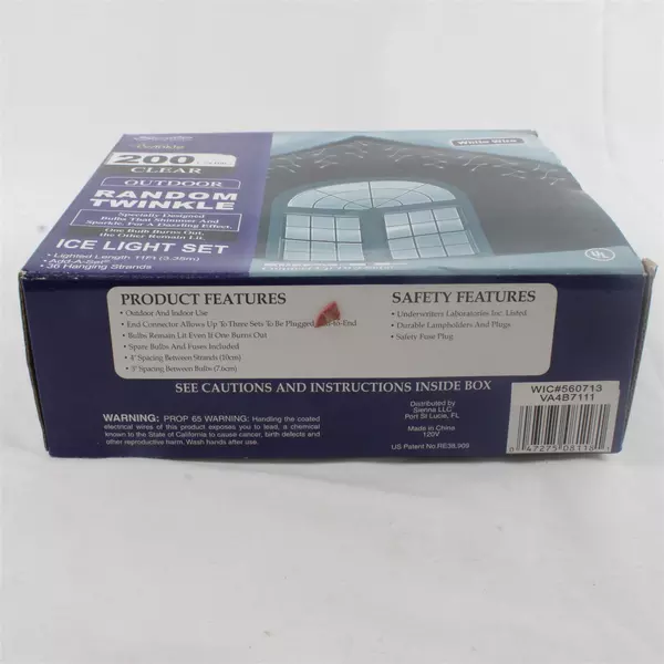 Sienna 200-Count Random Twinkle Icicle Window Lights Indoor/Outdoor - Open Box