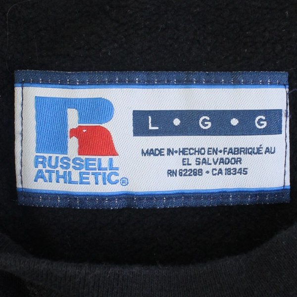 Russell Athletic Vintage Men's L Black Pullover Sweater