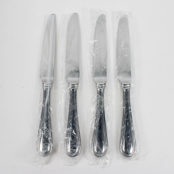 Lot Of 4 Martha Stewart Flatware MFS7 (Stainless) Dinner Knives 10" Long